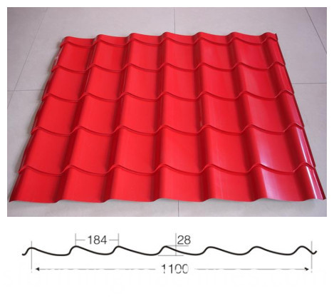 Mengkilap dan Trapezoid Tile Double Layer Roll Forming Machine Populer di India Glazed and Trapezoid Tile Double Layer Roll Forming Machine Popular in India